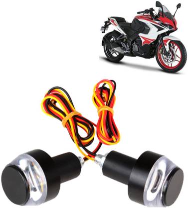 SHOOLIN SLNWOHL-025 Pulsar RS 200 Bike Turn Signal Grip Side Indicator Handle Bar Weight Light/ Bike Motorcycle Modify LED Light Fog Lamp Motorbike LED for Bajaj (12 V, 15 W)