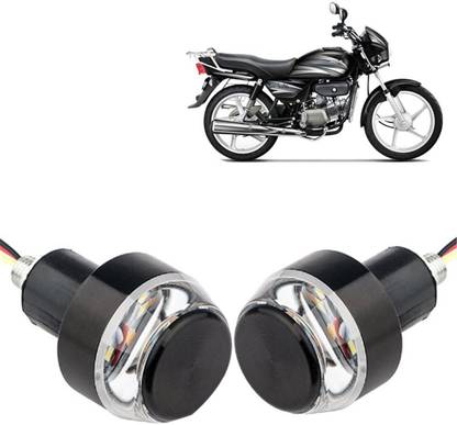 SHOOLIN SLNWBHL-053 Splendor Plus Bike Turn Signal Grip Side Indicator Handle Bar Weight Light/ Bike Motorcycle Modify LED Light Fog Lamp Motorbike LED for Hero (12 V, 15 W)