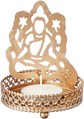 ShikharRetails Shadow Laxmi Brass Tealight Holder