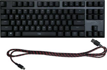 HyperX Alloy FPS Pro Tenkeyless Mechanical Cherry MX Blue Wired USB Standard Gaming Keyboard Compatible with Desktop, Laptop, Mac