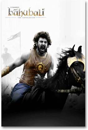 South Indian Actors Poster - Prabhas - Baahubali - Movie - HD Quality Wall Poster Paper Print
