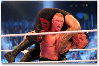 WrestleMania 30 Wall Poster - The Undertaker vs. Brock Lesnar - HD Quality Wrestling Poster Paper Print