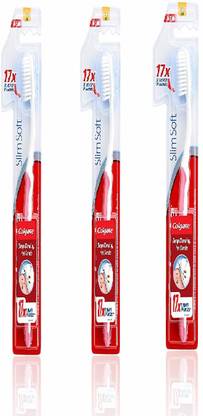 Colgate Slim Soft 17x Slimmer Tip Bristles Tooth Brush Soft Brush Soft Toothbrush