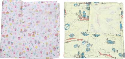 L'amour Printed Crib Swaddling Baby Blanket for  AC Room