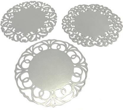 SAVVAK Round Metal Coaster Set