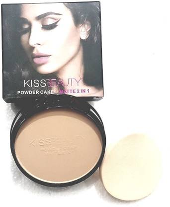Kiss Beauty Powder Cake Matte 2 In 1 Compact