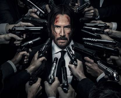 Athah 220 GSM Paper WALL POSTER 13*19 Inches John Wick: Chapter 2 John Wick Gun Pistol Keanu Reeves Paper Print