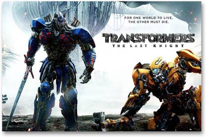 Hollywood Movie Wall Poster - Transformers - The Last Knight - Optimus Prime & Bumblebee - HD Quality Movie Poster Paper Print