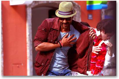 Bollywood Actors Wall Poster - Ajay Devgan - Action Jackson - Movie - HD Quality Poster Paper Print