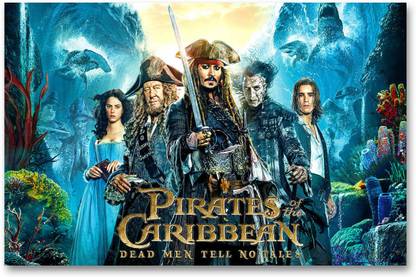 Hollywood Movie Wall Poster - Pirates of the Caribbean - Dead Men Tell No Tales - HD Quality Movie Poster Paper Print