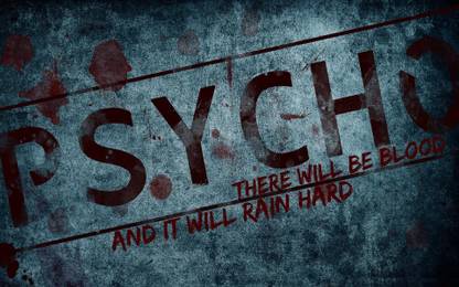 Athah 220 GSM Paper WALL POSTER 13*19 Inches Psycho Blood Horror Scary Creepy Paper Print