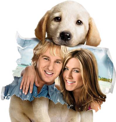 Athah 220 GSM Paper WALL POSTER 13*19 Inches Marley & Me Jennifer Aniston Dog Puppy Labrador Retriever Owen Wilson Paper Print