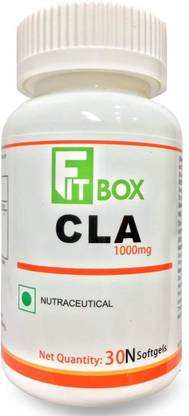 FitBox CLA Maximum Strength Tablets, 1000mg, 30 Count Max Potency CLA with 95% active CLA