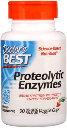 Doctor's Best Proteolytic Enzymes, 90 Delayed Release Veggie Caps