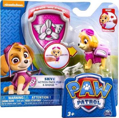PAW PATROL Action Pack & Badge Skye Figure