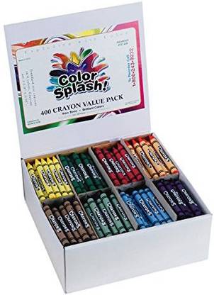 S&S Worldwide Color Splash! Crayons PlusPack - 8 Colors (box of 400)