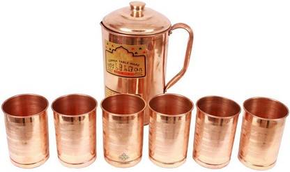 IndianArtVilla IAV-C-1-120Z Jug Glass Set
