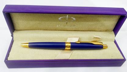 PARKER Aster Matte Blue Gold Trim Ball Pen