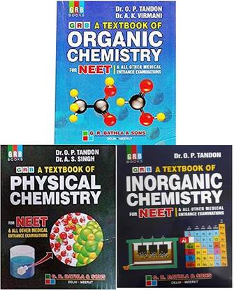 GRB Test Book Of NEET / AIIMS Set Of 3 Books ( Physical Chemistry + Organic Chemistry + Inorganic Chemistry ) Auther O.P. Tondon