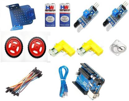 TechWiz Line Follower Kit With Arduino Uno Automotive Electronic Hobby Kit