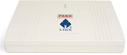 S-tech EPABX Machine 432P for 4 Main (Trunk/P & T) Lines and 32 Extentions Telephone Intercom System Corded Landline Phone