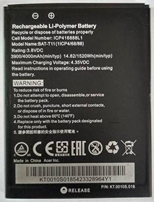 Swipe Mobile Battery For  Acer Liquid Z630 Z630s T03 T04