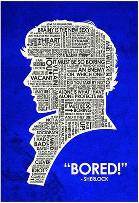 Sherlock Typography Poster A3+ 13 x 19 inches Paper Print