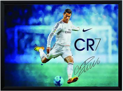Cristiano Ronaldo Kick Poster A4 Frame Paper Print