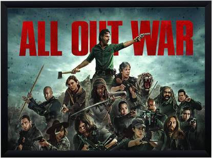 The Walking Dead TV Series All Out War Poster A4 Frame Paper Print