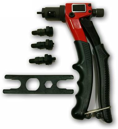 Tools Centre Hand Riveter, Rivet Nut Tool with Nut Setting System M3, M4 ,M5, M6 Head Riveter Machine - Red Heavy Duty Fast Hitting Rivet Gun