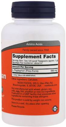 Now Foods Now Foods, L-Tryptophan Powder,