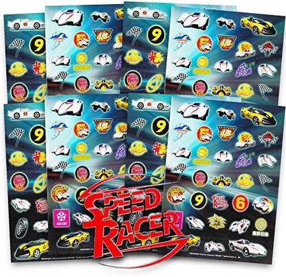 Toy Story Speed Racer Stickers Party Favors Pack -- Over 240 Stickers (8 Sticker Sheets, Speed Racer Party Supplies)