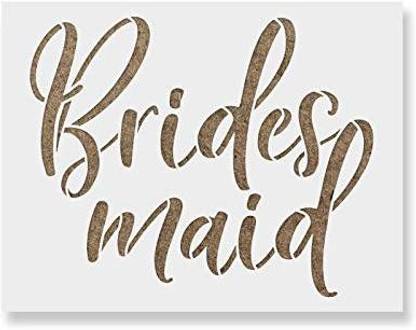 Genrc Bridesmaid Stencil Template for Walls and Crafts - Reusable Stencils for Painting in Small & Large Sizes