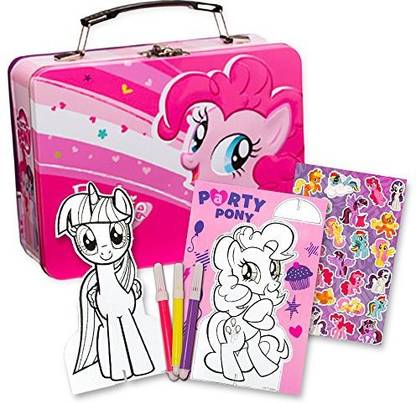 my LITTLE PONY Art Coloring Set -- Tin Lunch Box with Markers, Stickers, Coloring Activities and More (MLP School