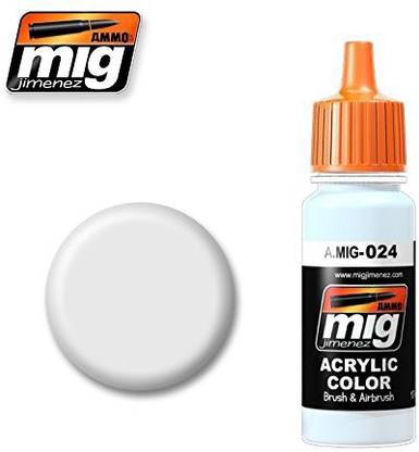 Genrc Ammo of Mig Jimenez Acrylic Color Washable White Camo 17ml #0024