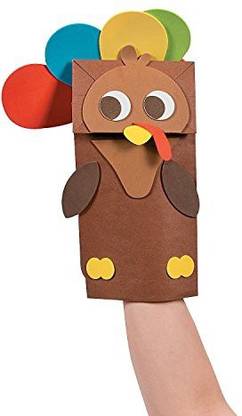 CusCus Paper Bag Turkey Puppet Craft Kit