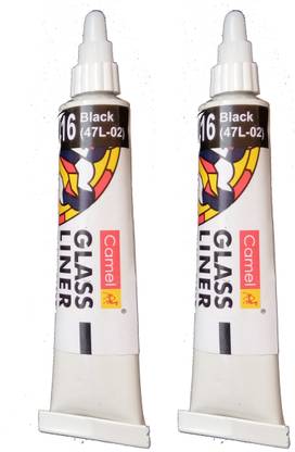 Camlin Glass liner, Black Colour, Set of 2, 15 ml Each
