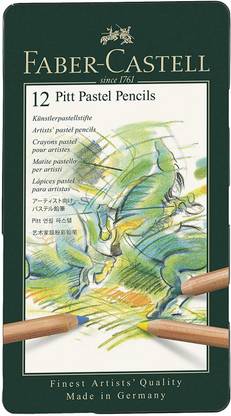 FABER-CASTELL Pitt Pastel Pencil Set - Pack of 12 Pencil