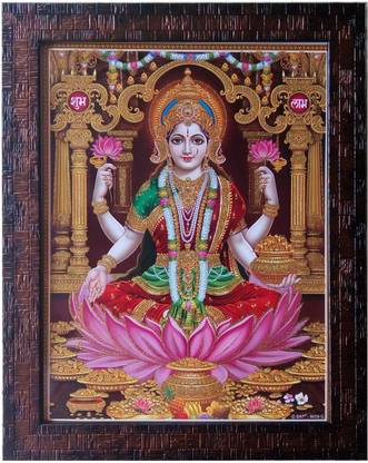 Art collection Diwali Gift ' Laxmi' Goddess laxmi Ji Religious Photo Frame Framed Painting Laxmi Photo Frame Goddess Lakshmi Laxmi Ji Home Décor Lakshmi Photo Frame Diwali Gift Photo Frame Laxmi Painting Laxmi Photo Frame Painting Religious Frame