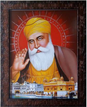 Art collection Guru Nanak Dev Ji/Gurunanak Sikh Religious Framed Painting Photo Frames Religious Frame