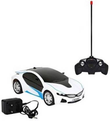 skyler Remote Controlled Rechargeable Famous car with 3D Lights (White)