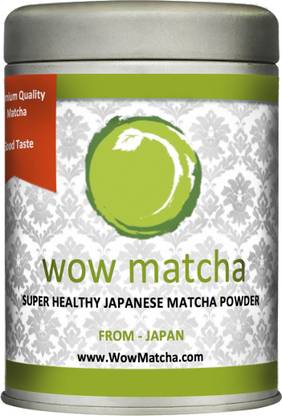 Wow Matcha Japanese Premium Grade Hand Ground Matcha Green Tea Powder Unflavoured Matcha Tea Box