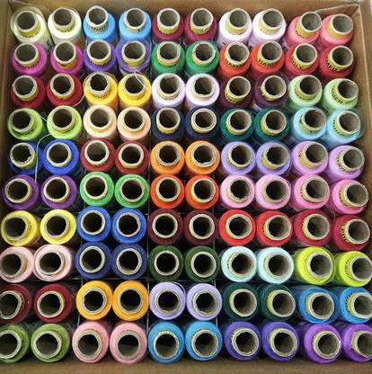 Vardhman Thread H 195 Vardhman brand sewing threads ,Set of 100 in A Box, 180 MTS Each Spool , Sewing Thread