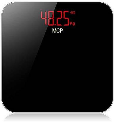 MCP Black Rechargeable Digital Personal Weighing Scale Electronic Weight Machine For Human Body Weighing Scale