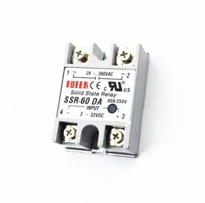 arduino M232 24V-380V 60A 250V SSR-60 DA Solid State Relay Module 3-32V DC To AC Electronic Components Electronic Hobby Kit