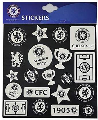 Chelsea FC Official Glow in The Dark Sticker Set (One Size) (Fluorescent)