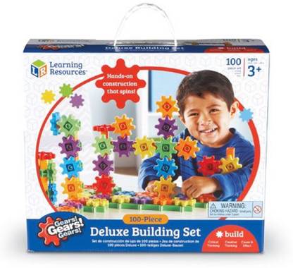 LEARNING RESOURCES Gears! Gears! Gears! Deluxe Building Set (Set of 100)