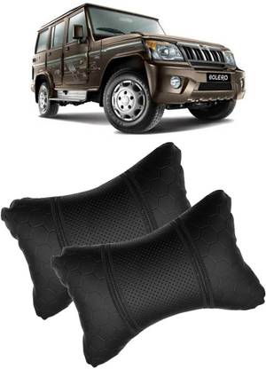 KANDID Black Leatherite Car Pillow Cushion for Mahindra
