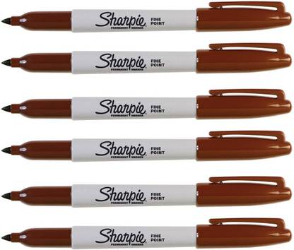 Sharpie Fine Point Brown Original Permanent Marker (6-Each)
