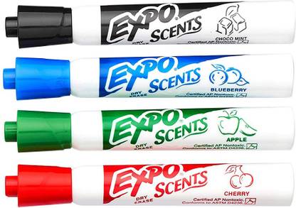 Expo Scented Dry Erase Markers, Chisel Tip, Colors, 4-Piece